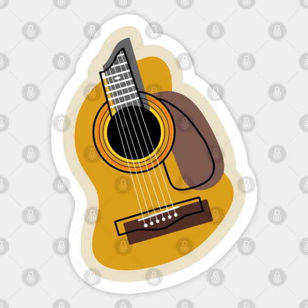 Deconstructed Guitar Sticker by Jahaziel Sandoval